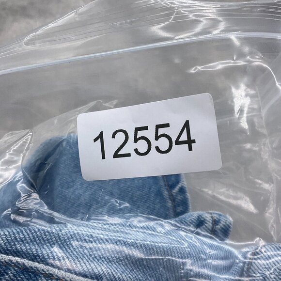 Levis 550 Shorts Men 38 Blue Fade Relaxed Fit Cotton Black Bat Wing Orange Tab - Picture 11 of 11